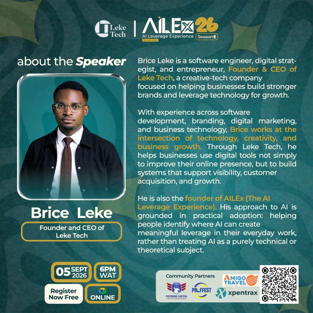 about the speaker Brice leke AILEx26